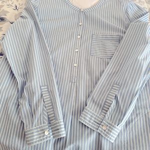 J.Jill band collar striped tunic